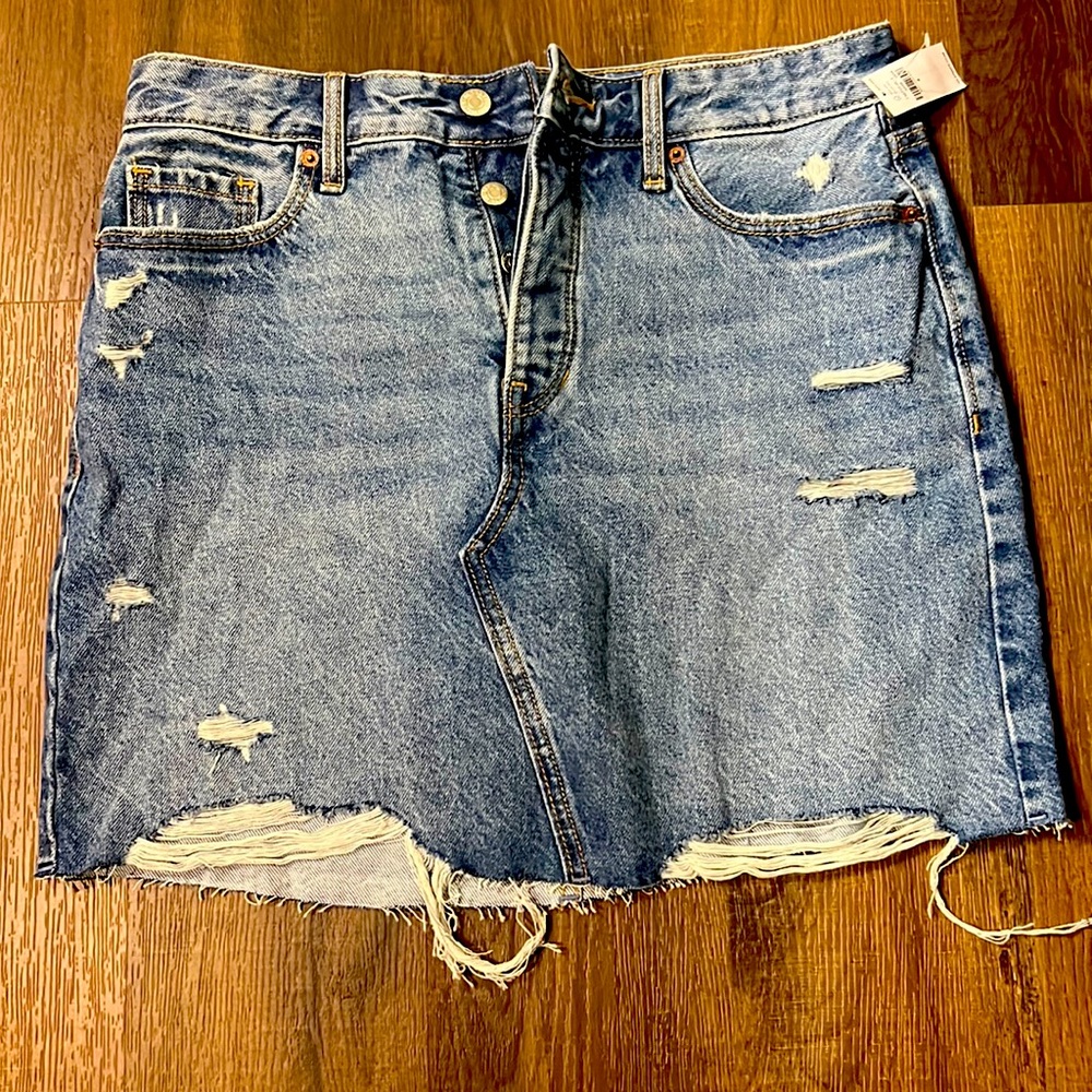 Jean mini skirt